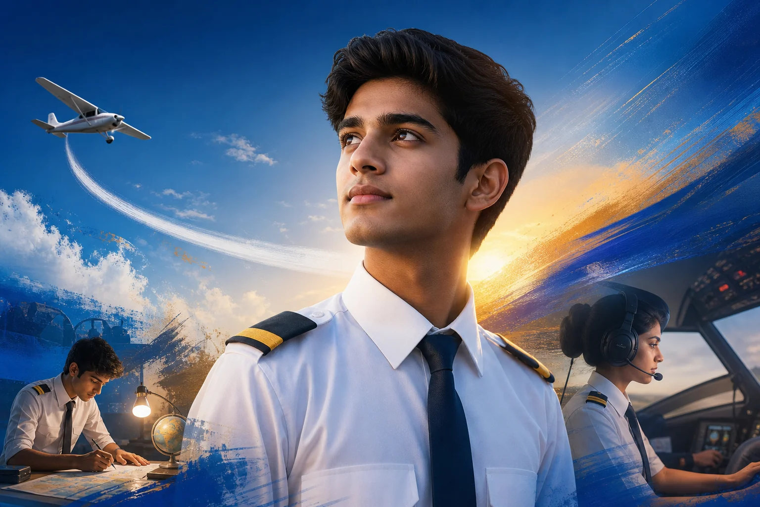 Student pilots should always have 1 stripe on each shoulder. preferred golden stripe