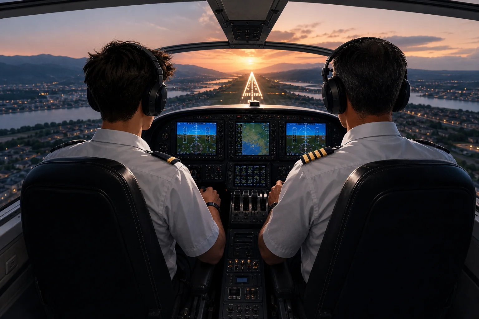 change the aircraft to a DA42 glass cockpit aircraft. make it aligned to the centerline of the runway