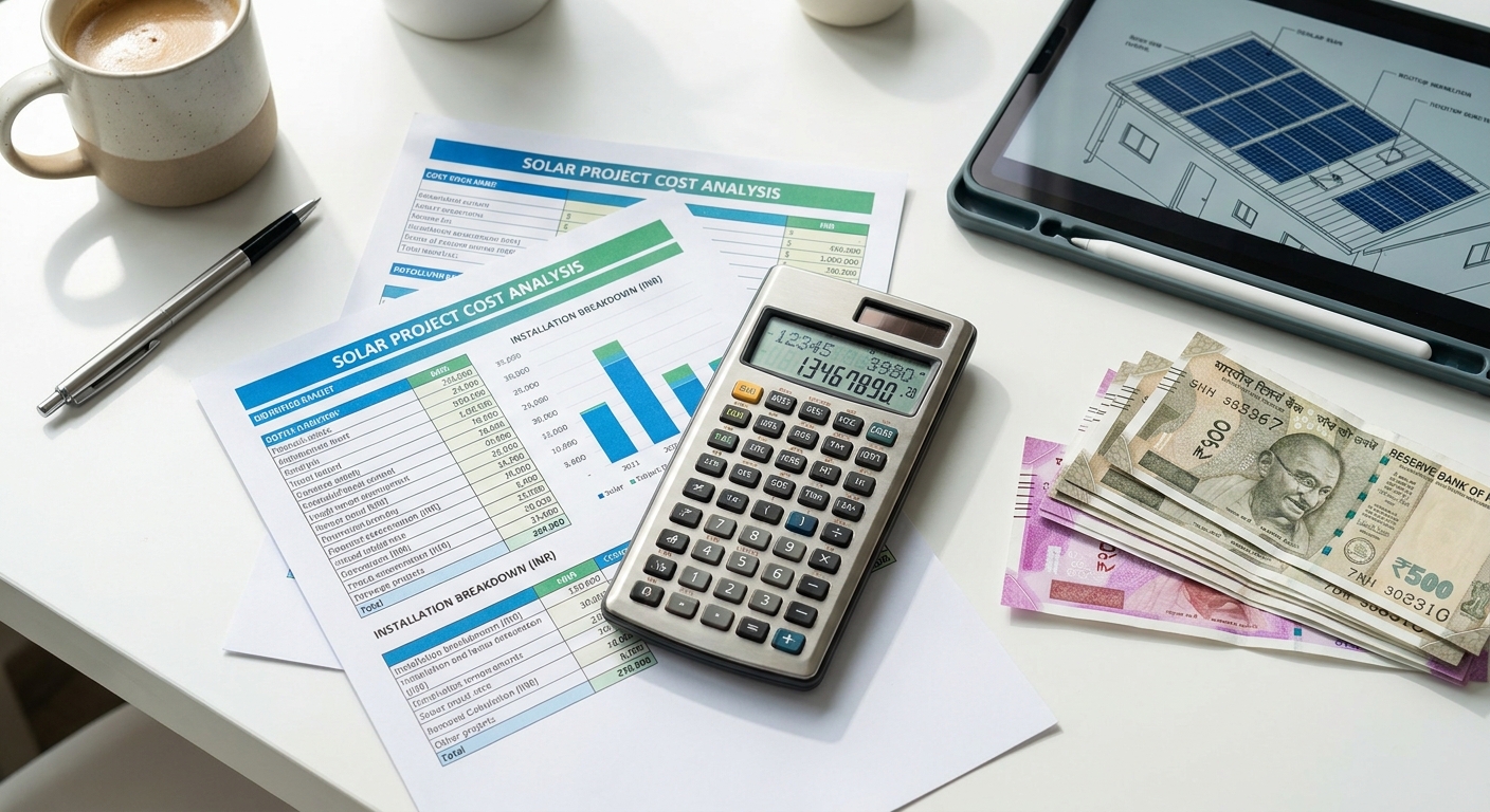 solar panel cost breakdown showing pricing transparency for Gujarat installations