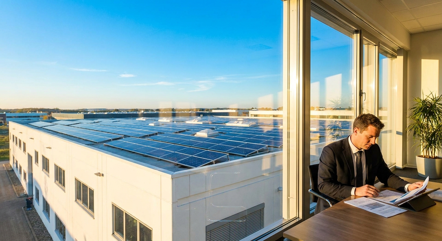 solar depreciation benefits for commercial rooftop solar installation on industrial building