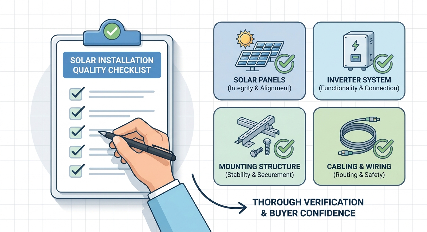 solar quality certification checklist for Gujarat buyers before solar installation