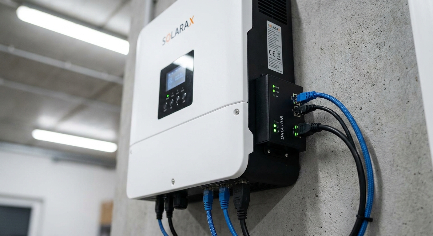solar monitoring inverter hardware with data logger and communication ports