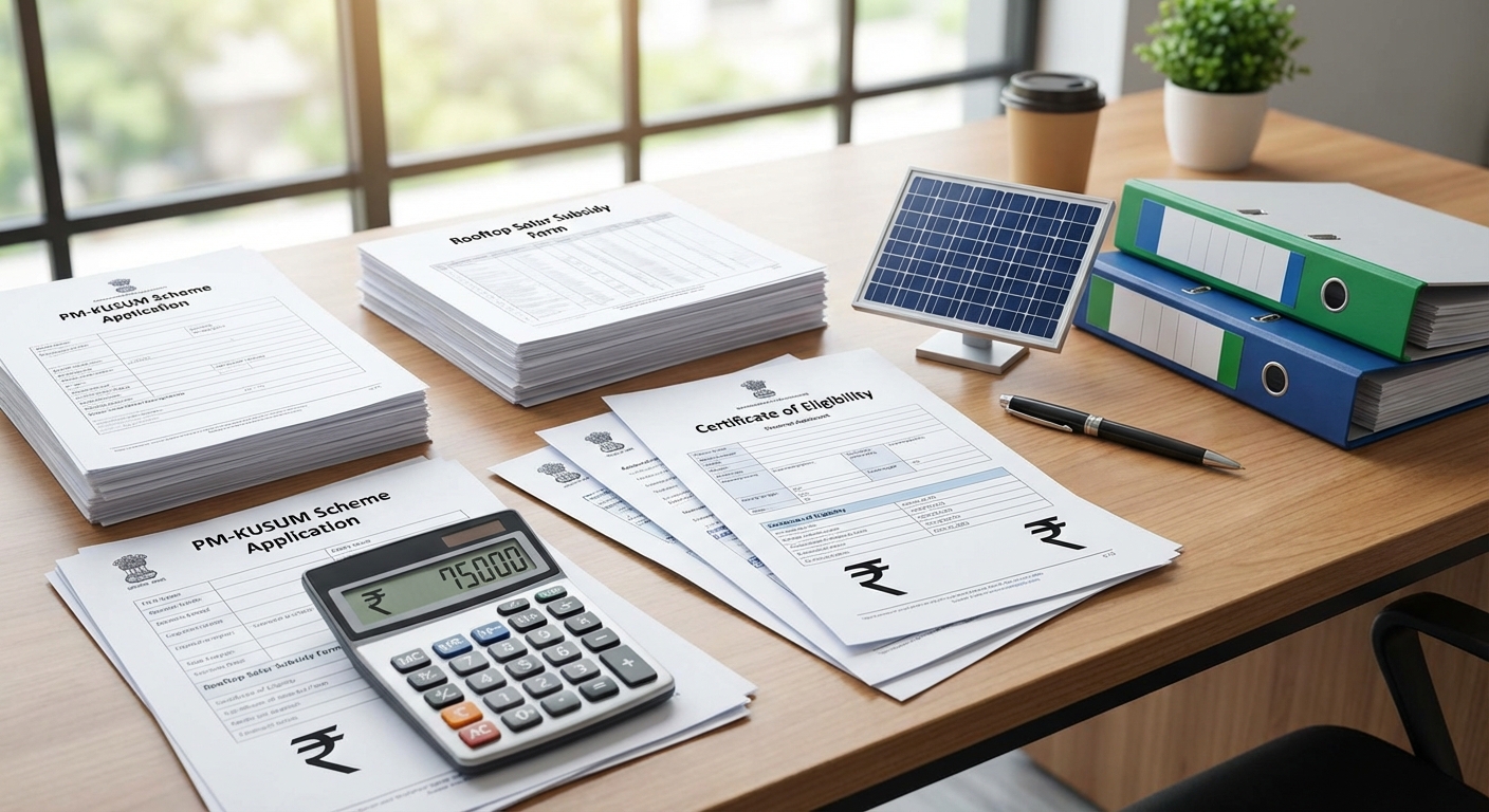 Professional solar consultation meeting with consultant presenting solar options to clients with laptop and panel samples