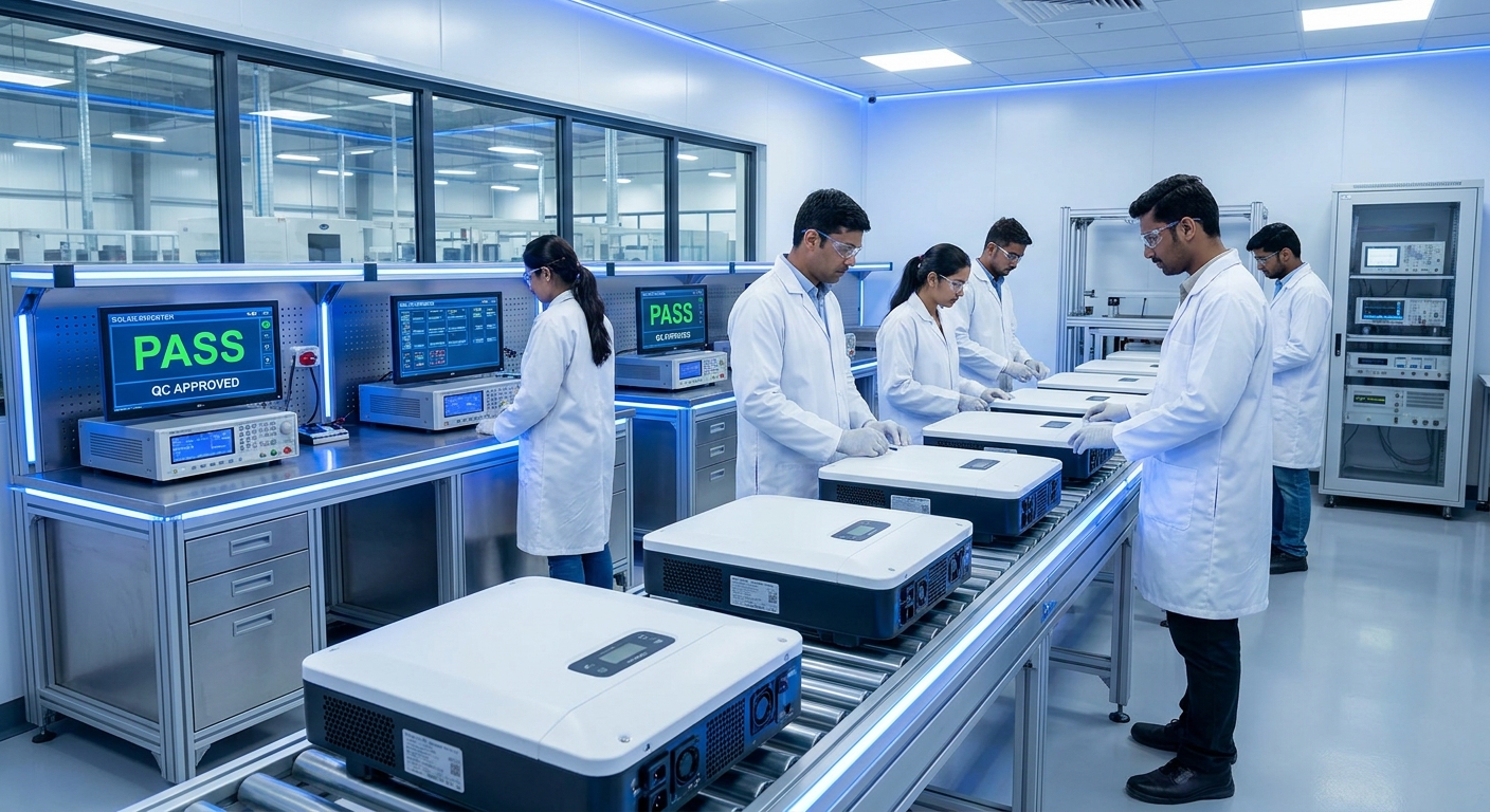 solar inverter quality testing lab India automated inspection process