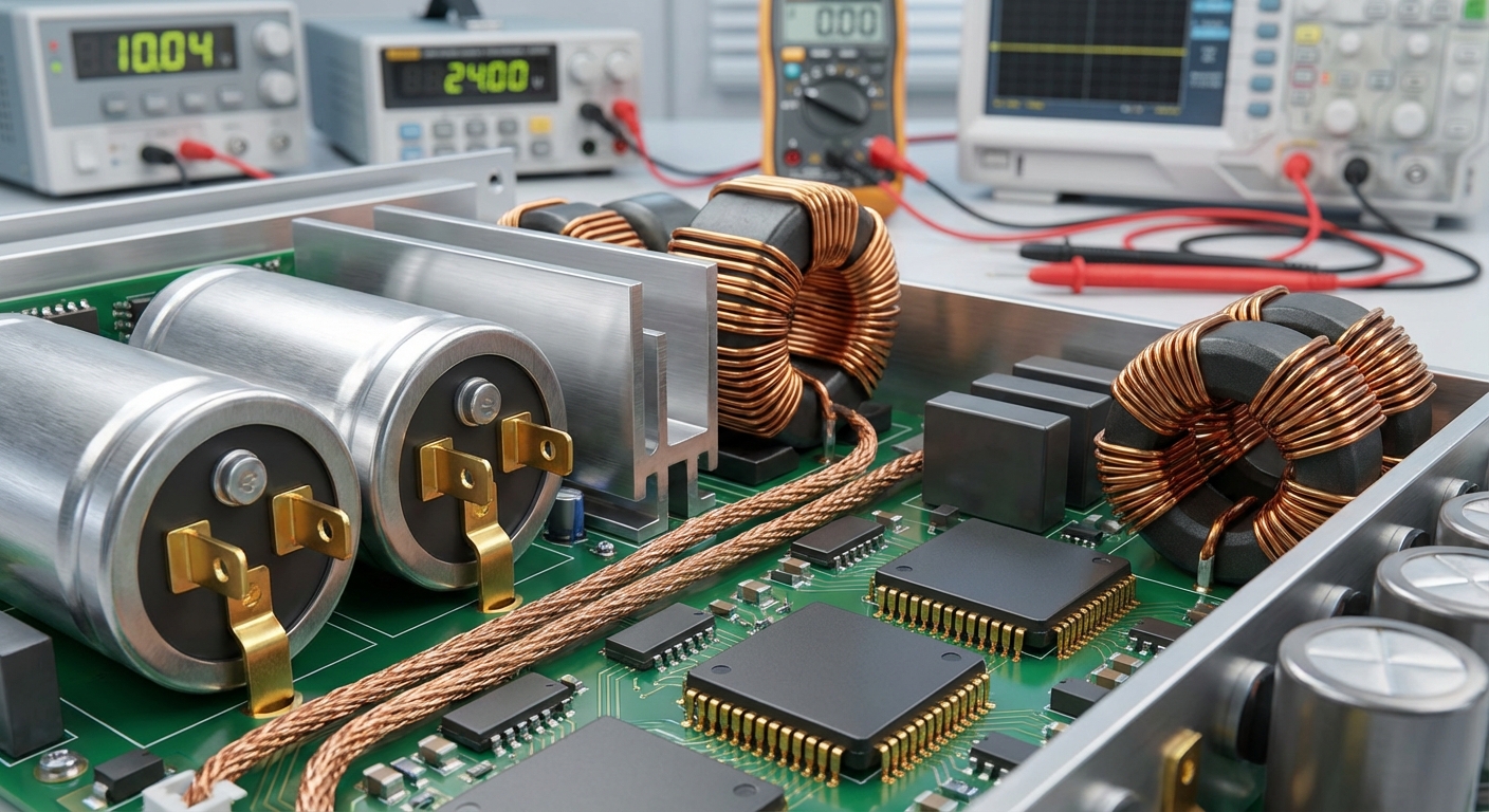 German-grade electronic components reducing inverter downtime risk in solar installations