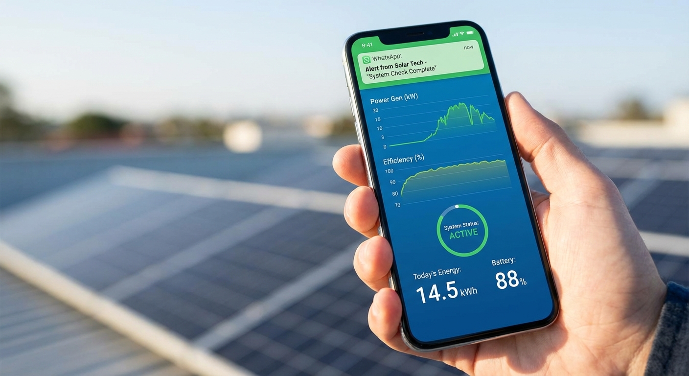 Solar inverter with IP66 weather protection during inverter commissioning India showing harsh rooftop conditions