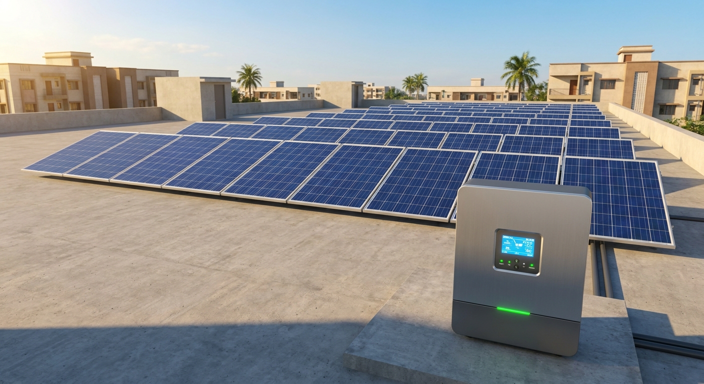 DC oversizing concept showing solar array capacity relationship to inverter clipping in India