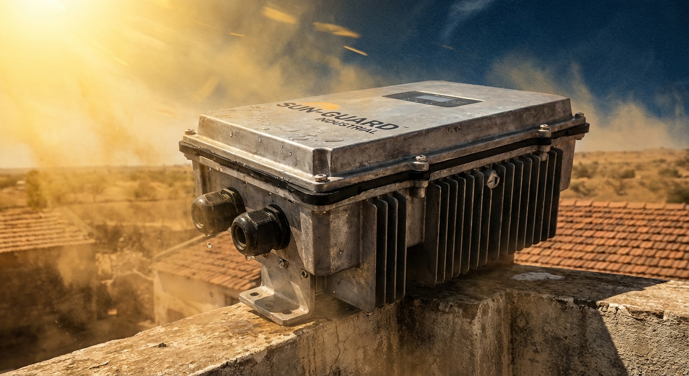 Weather-resistant solar inverter with IP66 protection designed for harsh Indian climate conditions in inverter brands comparison