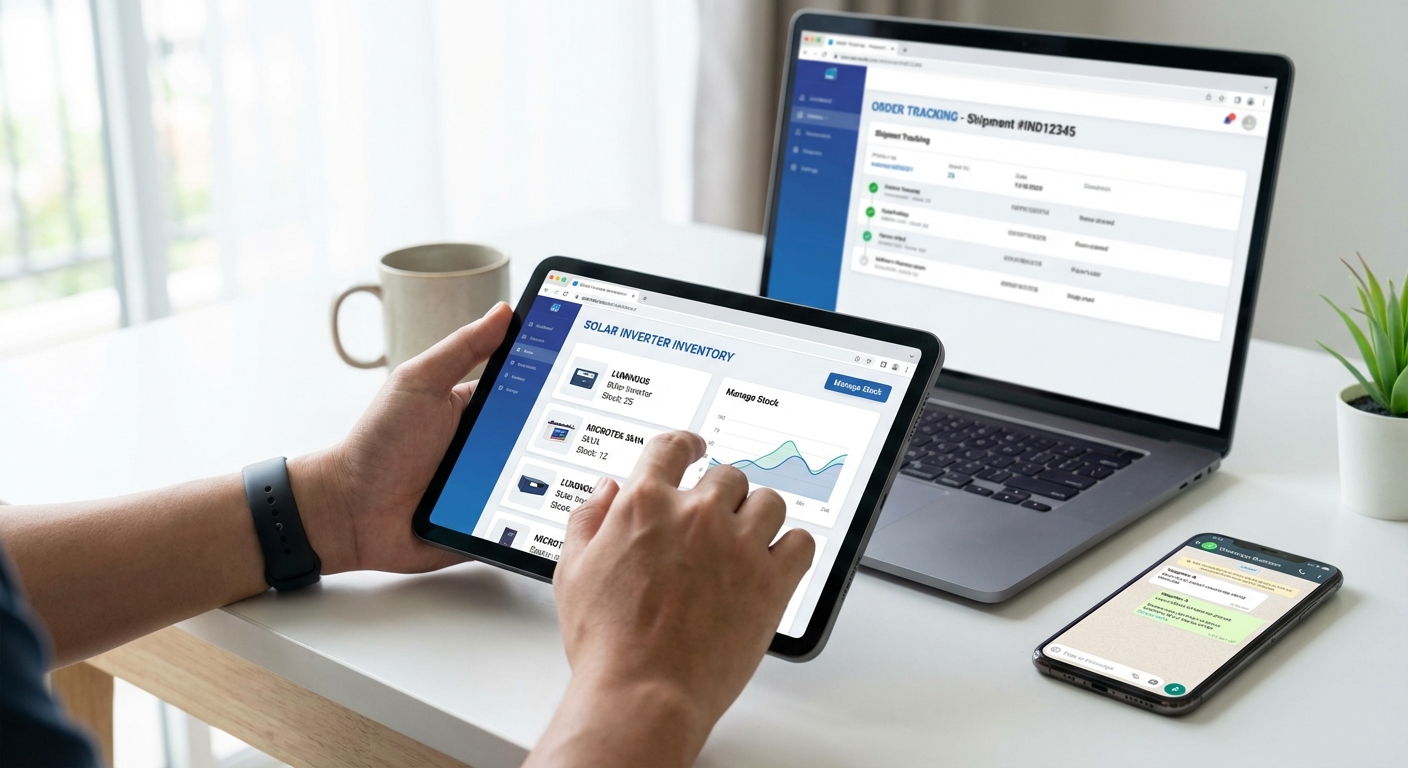 Digital inventory management system used by modern inverter dealers India