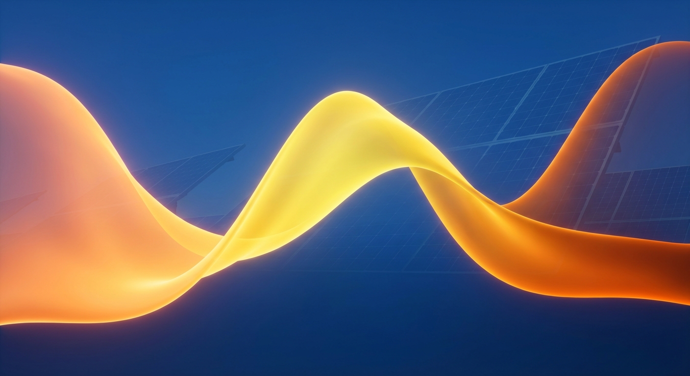 Solar energy generation curve showing DC oversizing benefits throughout the day