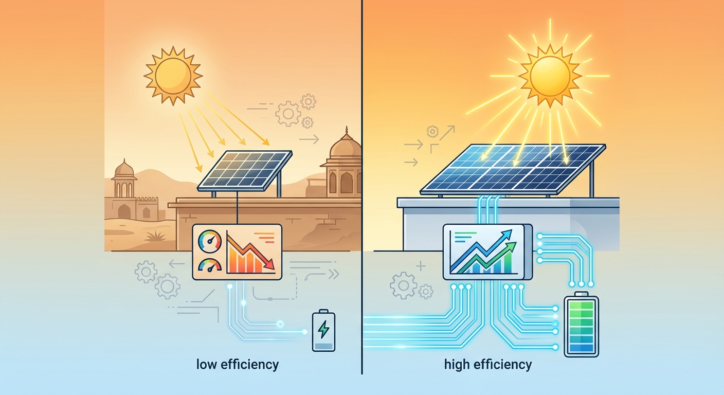 inverter efficiency impact on solar energy generation and long-term revenue
