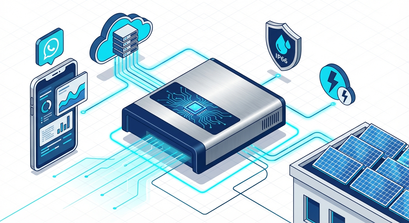 AI-powered smart inverter technology with monitoring capabilities and connectivity features