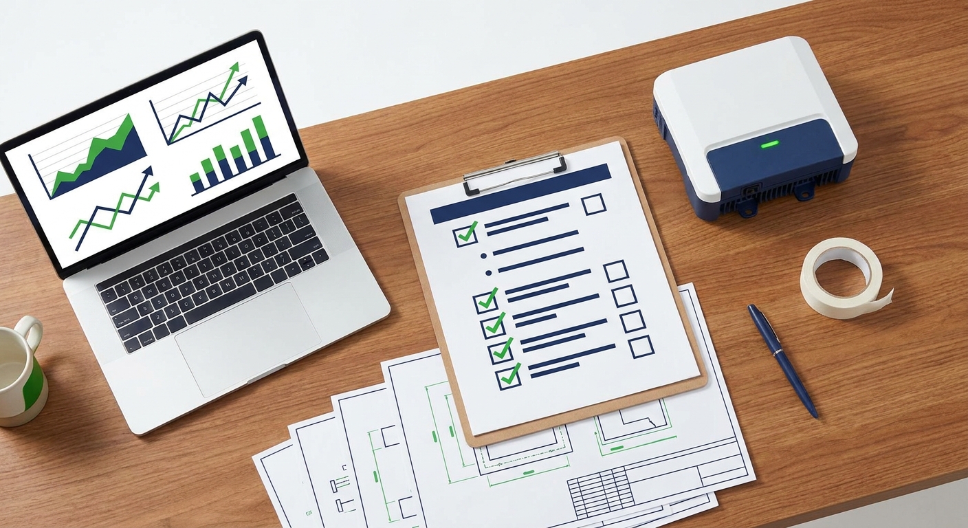 EPC engineer conducting inverter vendor evaluation checklist and due diligence process