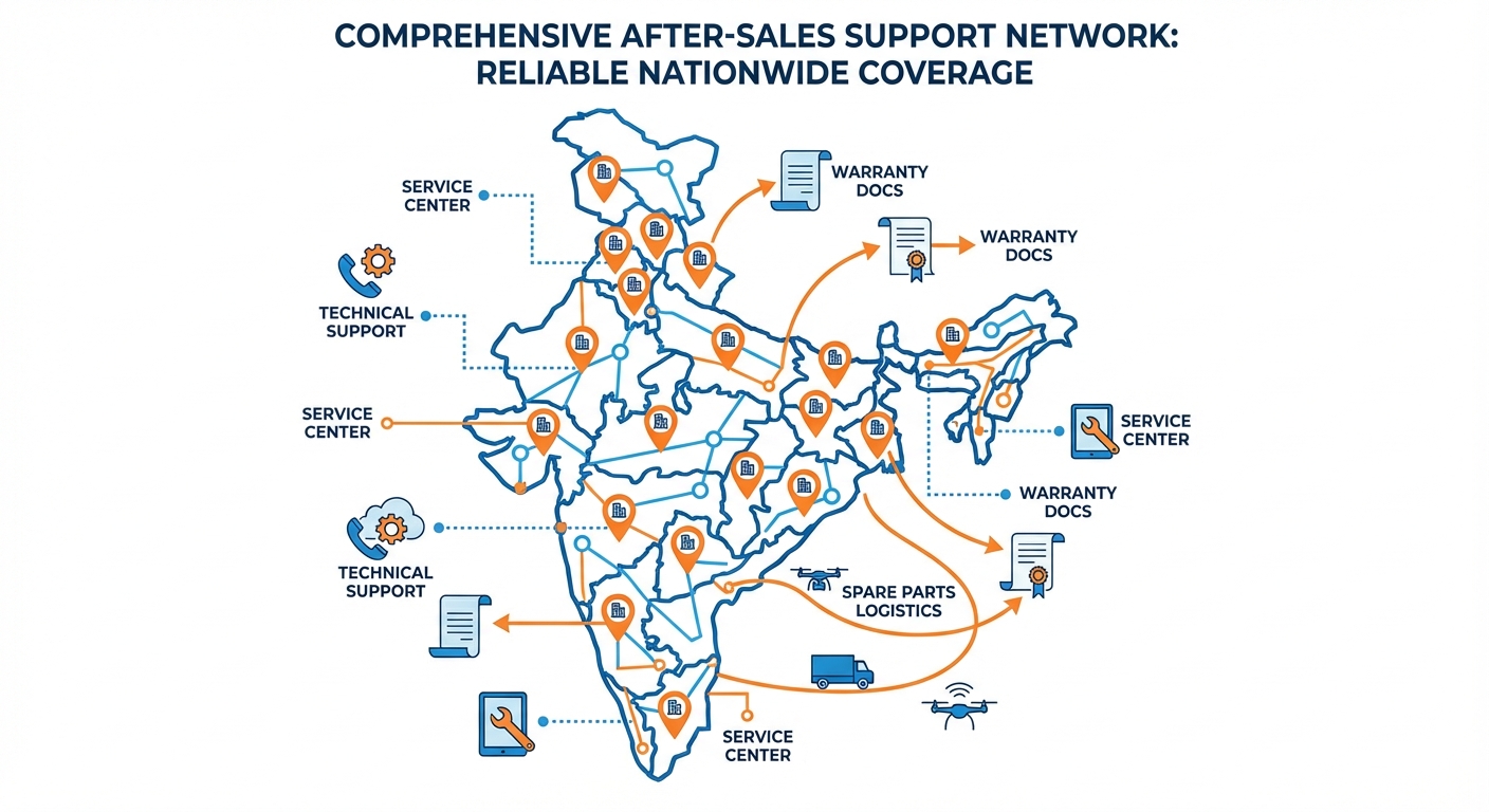 Comprehensive inverter suppliers India warranty and service support network infrastructure across regions