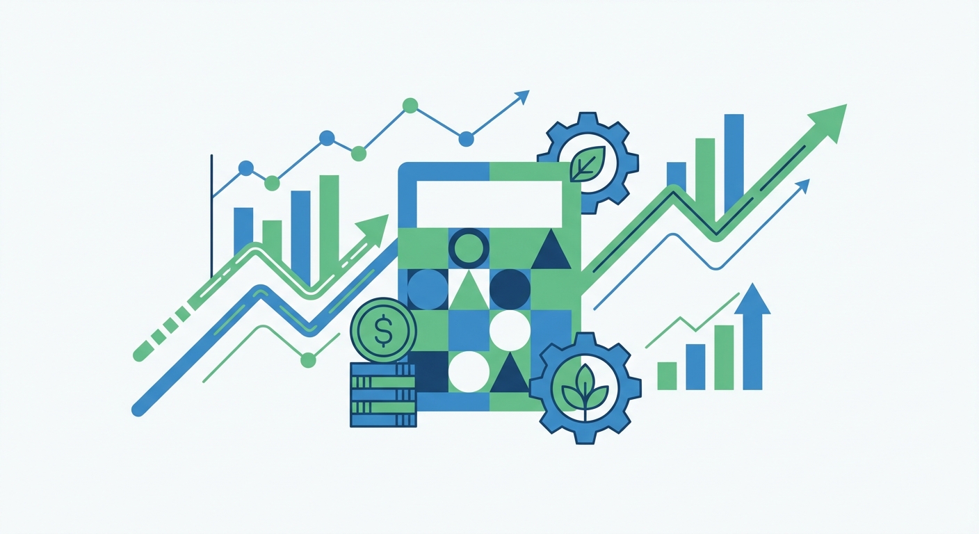 Financial calculation concept showing ROI analysis for solar inverter investments