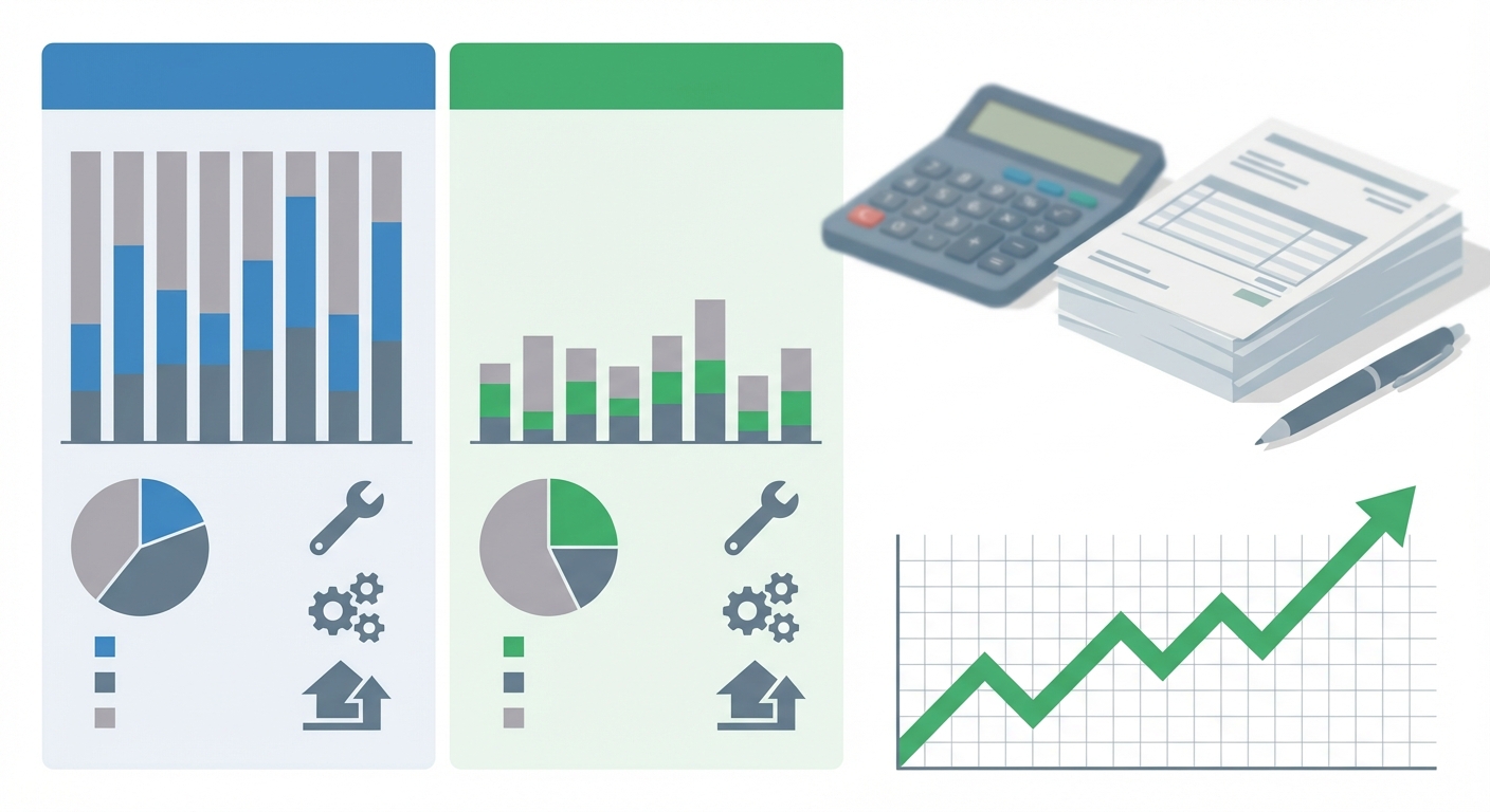 Total cost of ownership comparison analysis for solar inverters showing cost breakdown factors