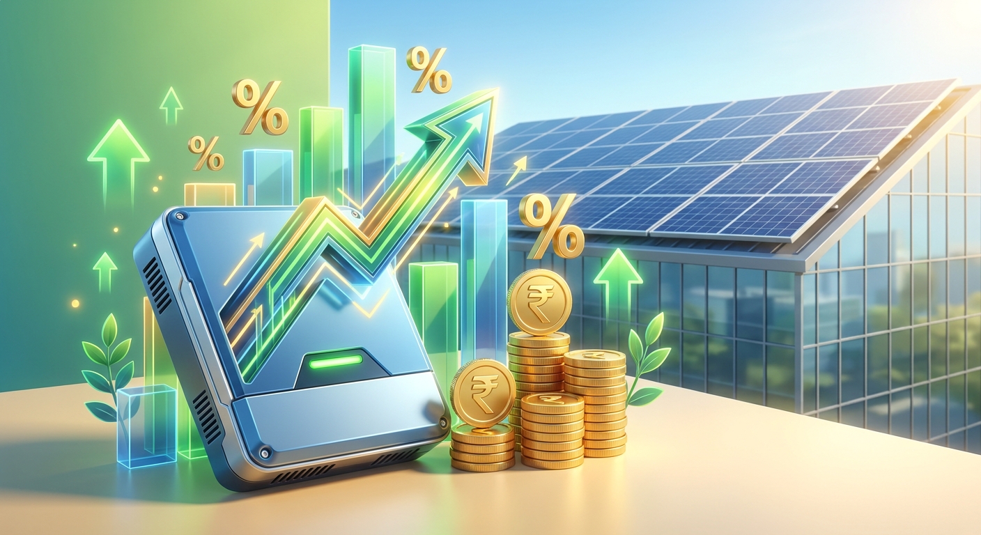 ROI growth visualization for inverter financing showing financial returns and profitability metrics