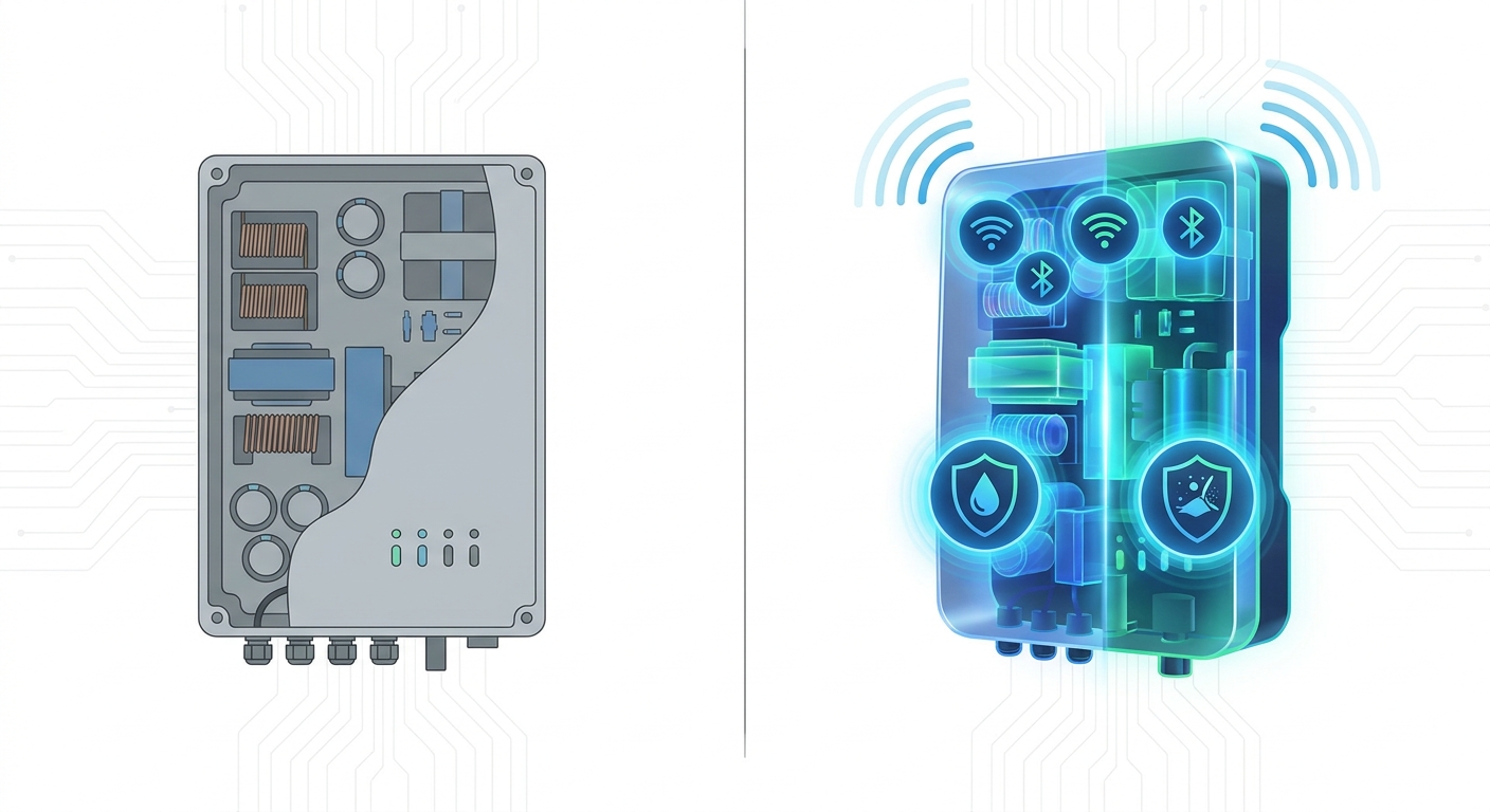 Inverter features comparison between essential and advanced solar inverters India