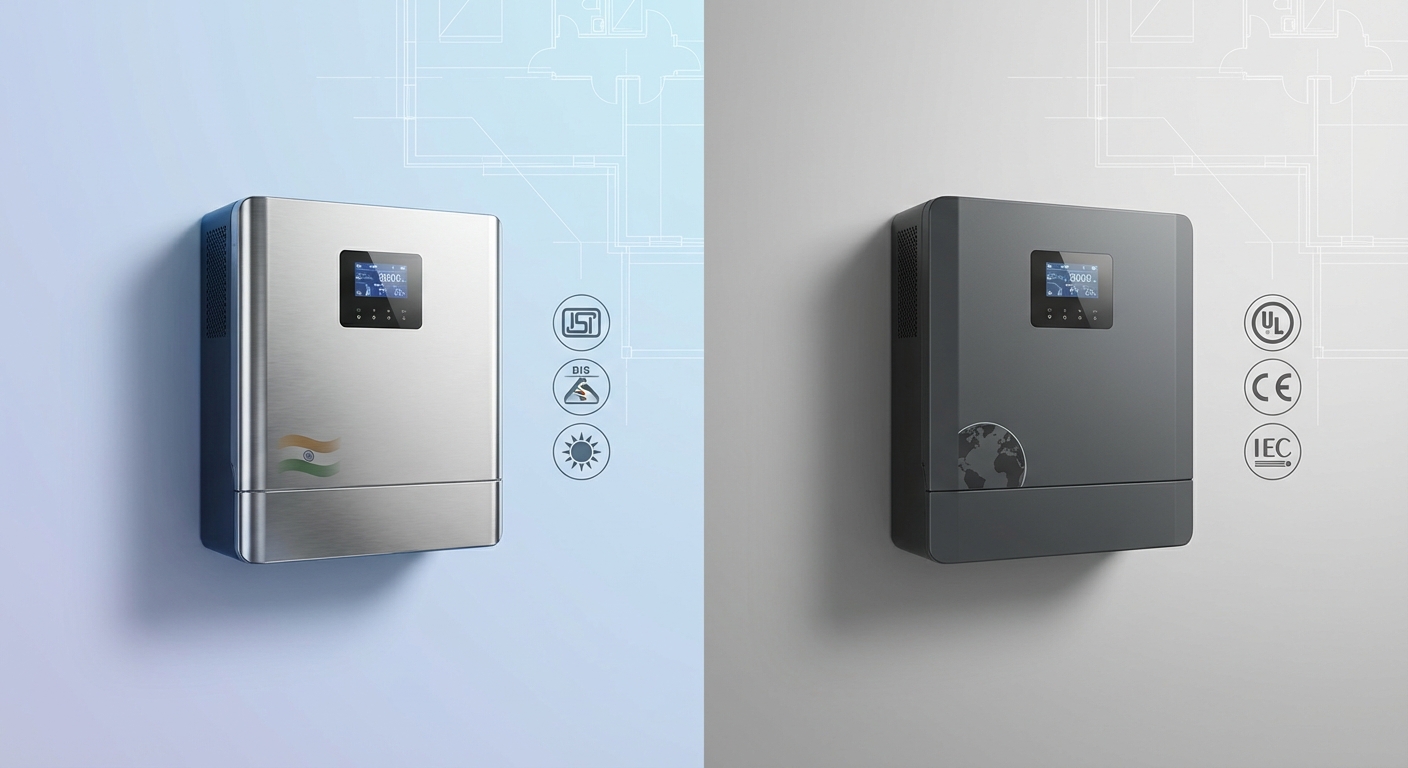 Comparison of Indian and international solar inverter features and manufacturing approaches