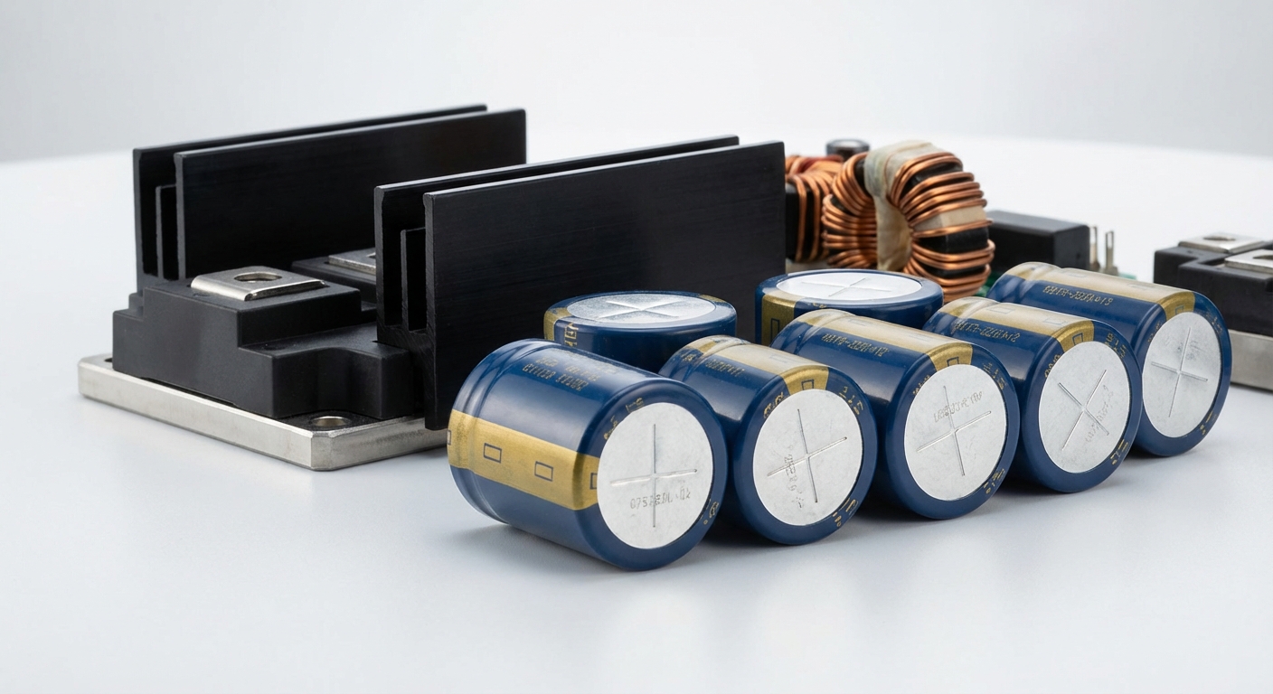 Premium German-grade inverter components showing quality electronic parts for solar inverters