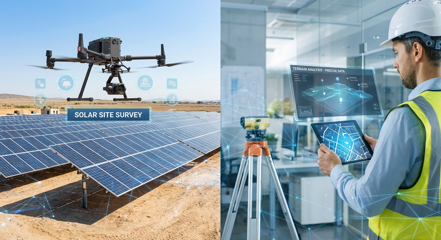Map visualization of India showing diverse geographical terrain and solar potential zones across different states