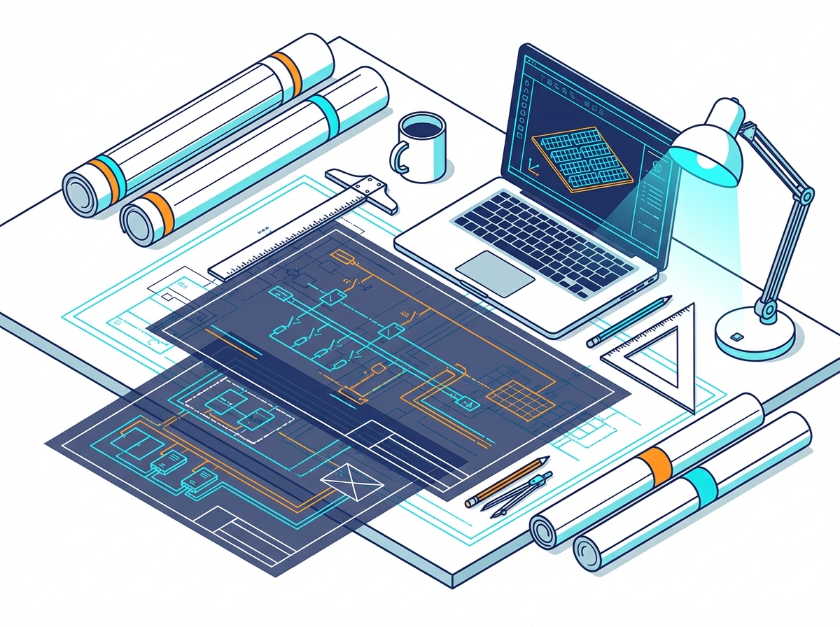 Detailed engineering design documents and technical drawings for solar EPC projects