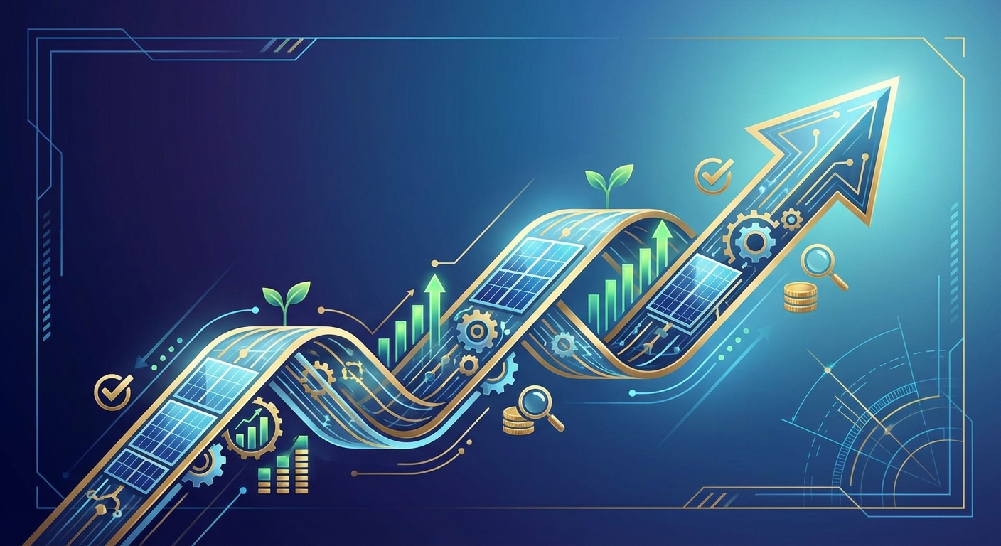ROI optimization through quality solar engineering design showing value growth