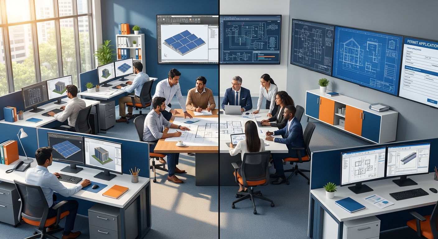 Comparison of in-house versus outsourced solar design teams for Indian EPC companies