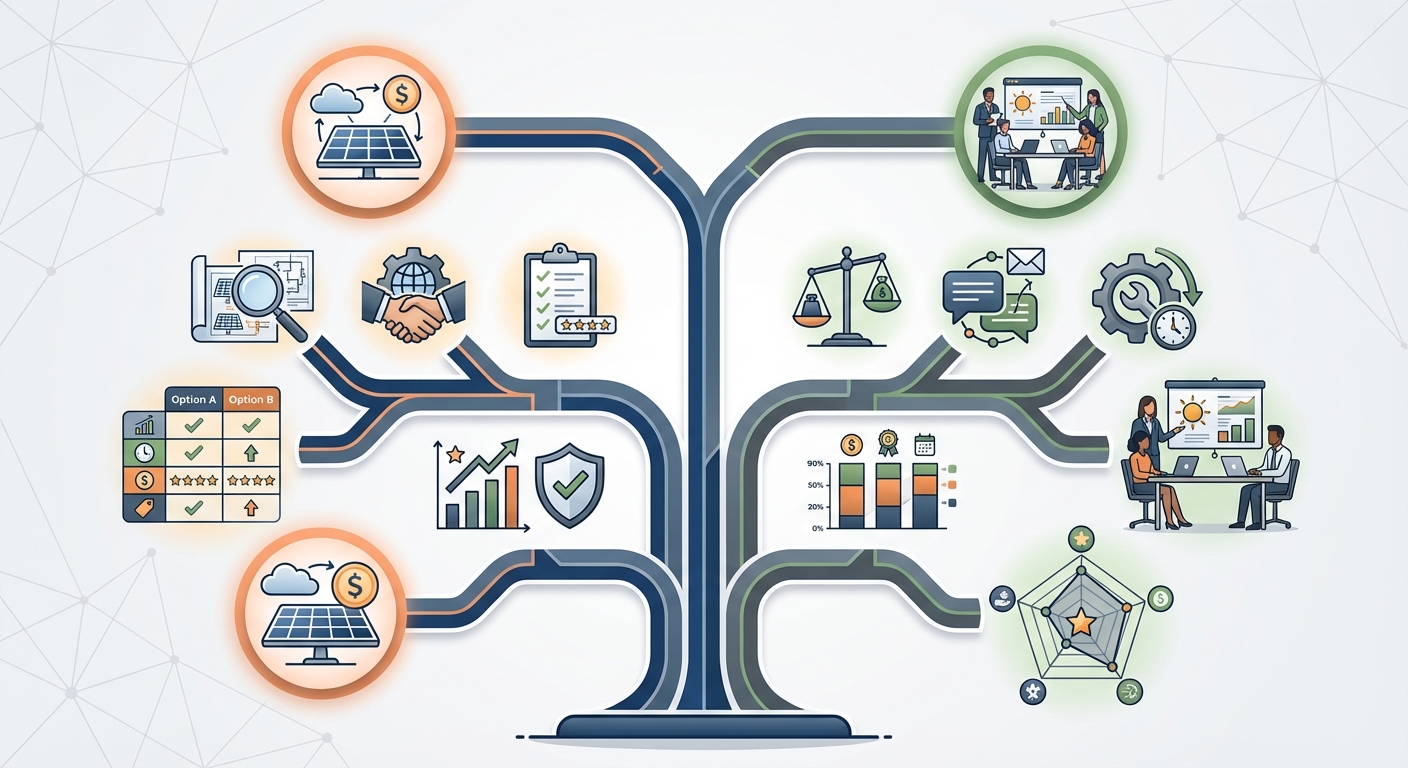decision framework for evaluating design outsourcing India partners for solar EPC projects