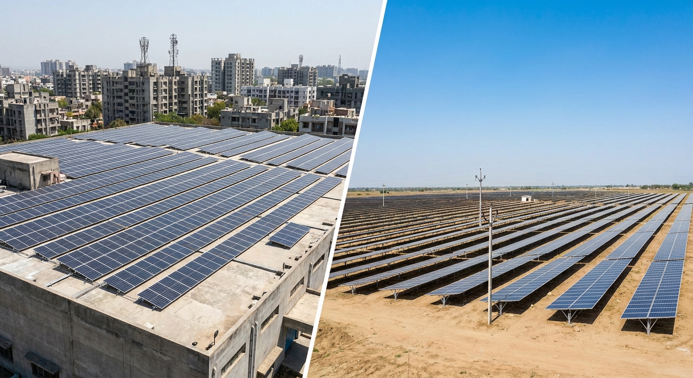 solar capacity planning for rooftop and ground-mount solar projects in India