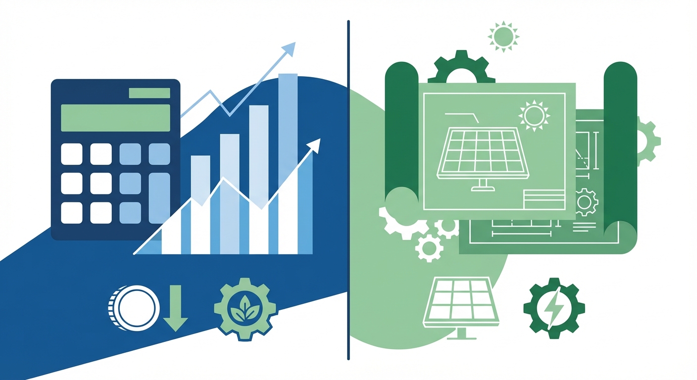 Cost comparison analysis for EPC companies India showing financial planning for solar projects