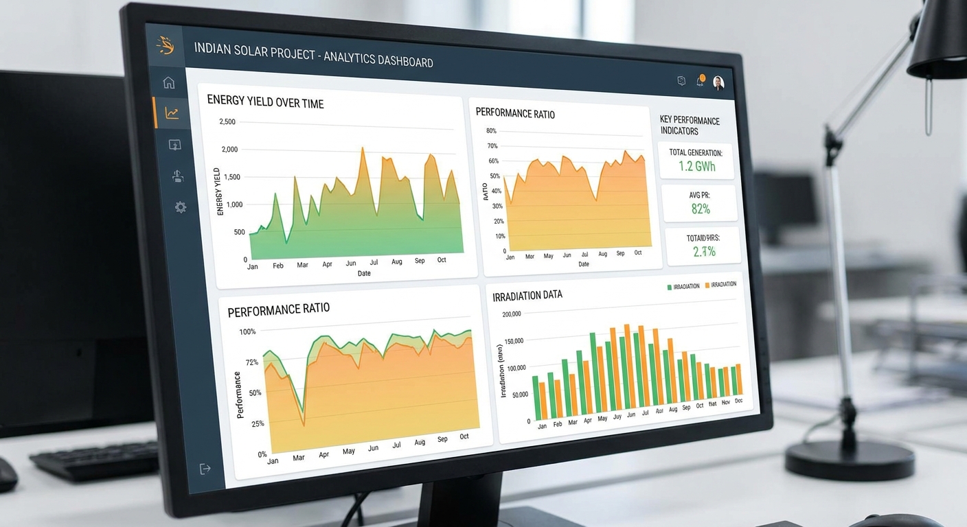 Solar energy generation data analysis showing design accuracy in performance projections