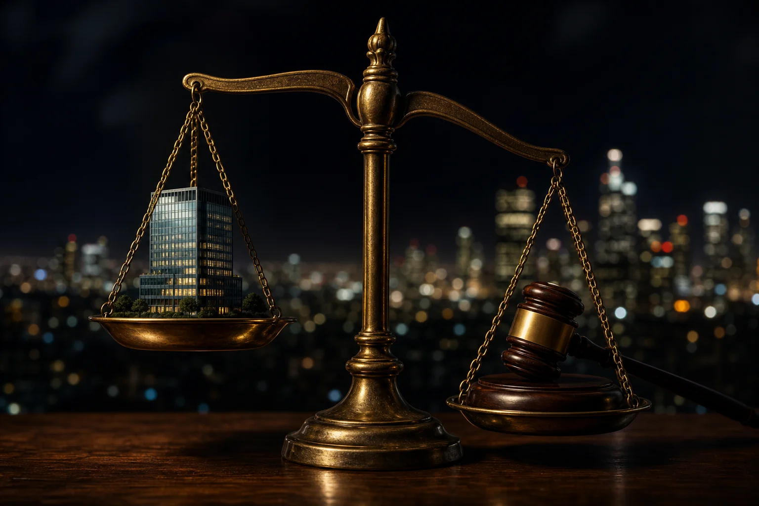Balance scale representing the power imbalance between an insurance company and a rear-end accident attorney in Los Angeles