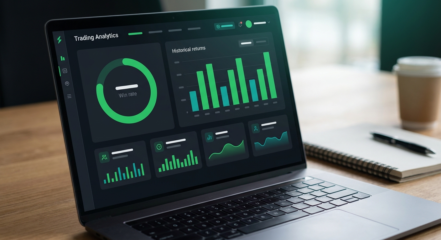 ORB trading backtest performance dashboard showing win rate chart and historical returns for opening range breakout strategy