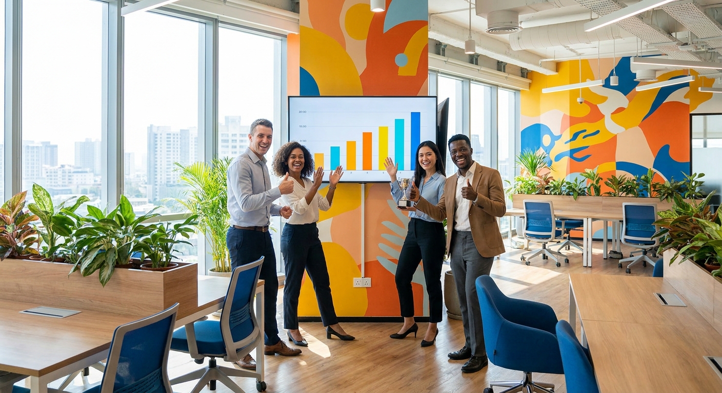 Sales manager tracking CRM adoption metrics and analytics dashboard for solar team