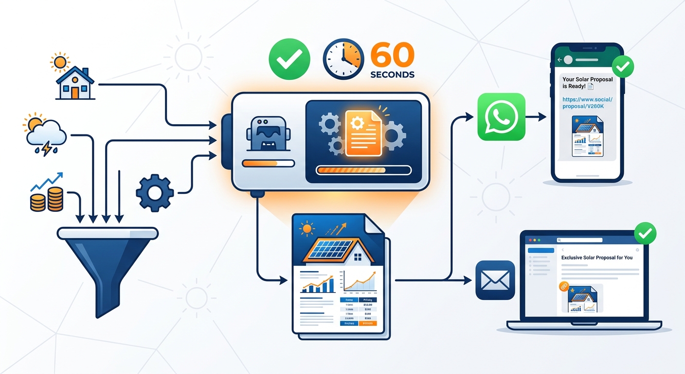 automated proposal generation and delivery workflow for solar sales