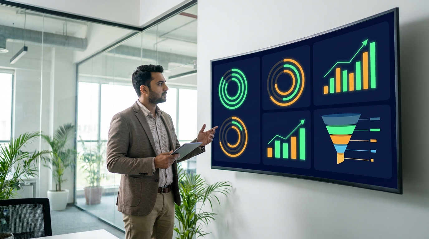 solar CRM analytics dashboard tracking task completion rates and team sales performance