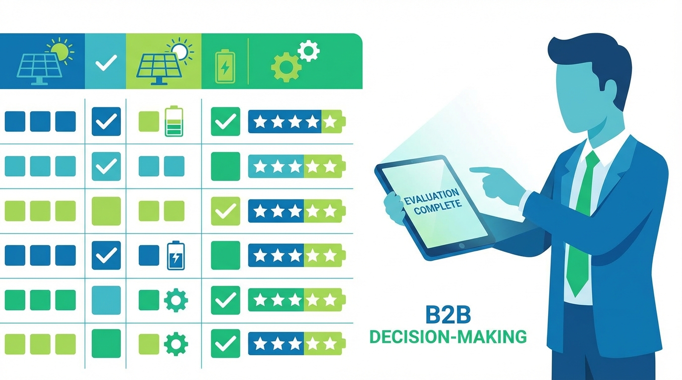 Comprehensive solar CRM selection checklist with evaluation criteria and scoring system