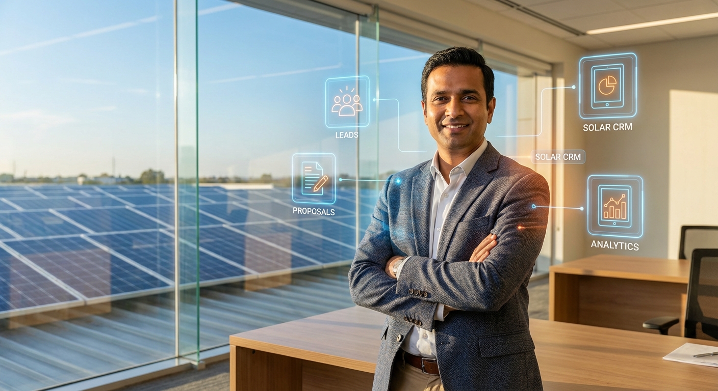 CRM pricing comparison showing total cost of ownership for solar businesses in India
