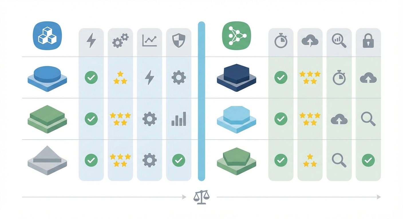 CRM platforms comparison matrix showing features and capabilities