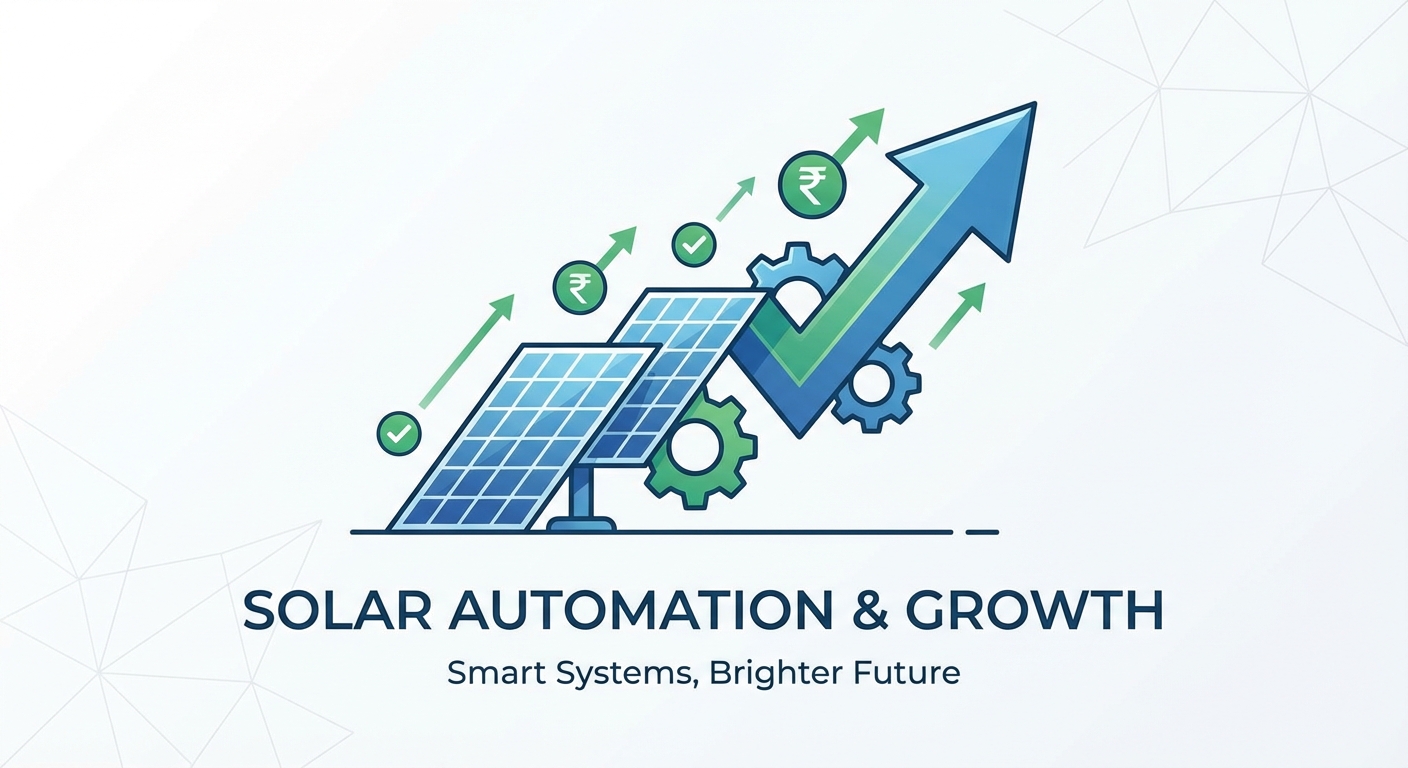 Solar business growth through follow-up automation India showing upward revenue trend