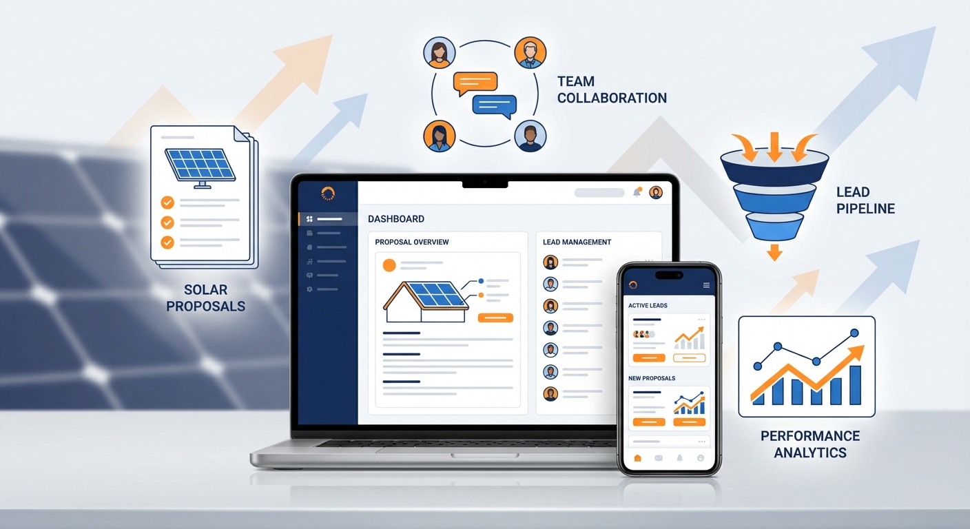 QuickEst solar CRM platform showing scalability features and growth capabilities