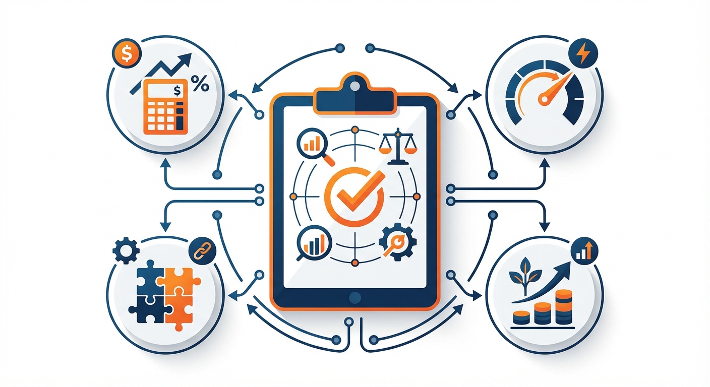 CRM scalability decision framework with evaluation criteria and checklist