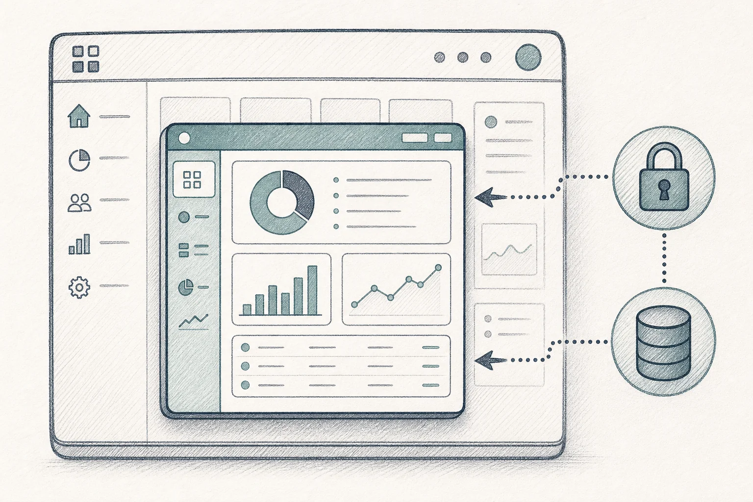 Diagram showing a microapp embedded inside a SaaS product interface, inheriting its design system and security model