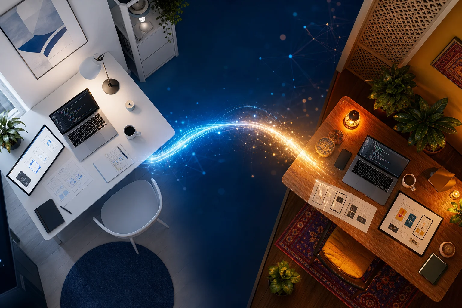 Global collaboration between European startup founders and India-based MVP development studio