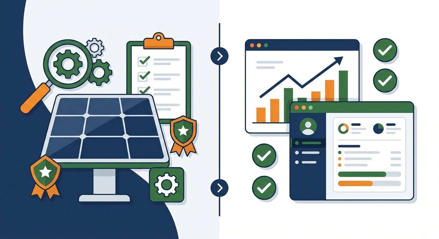 Solar optimization provider evaluation criteria including forecasting accuracy and predictive maintenance capabilities
